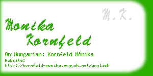 monika kornfeld business card